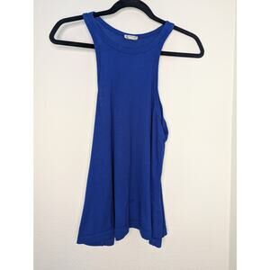 Intimately Free People Elevated Basic Ribbed Blue Tank S